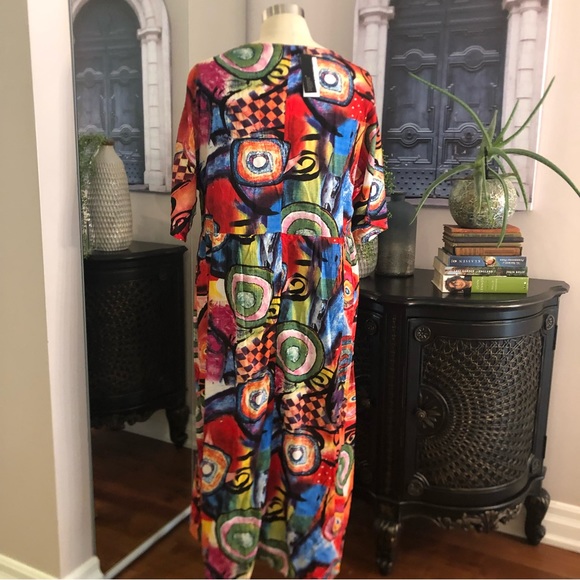 NWT Zanzea collection Bohemian Dress Printed Long Maxi Summer Sundress size XXXL - Picture 5 of 12